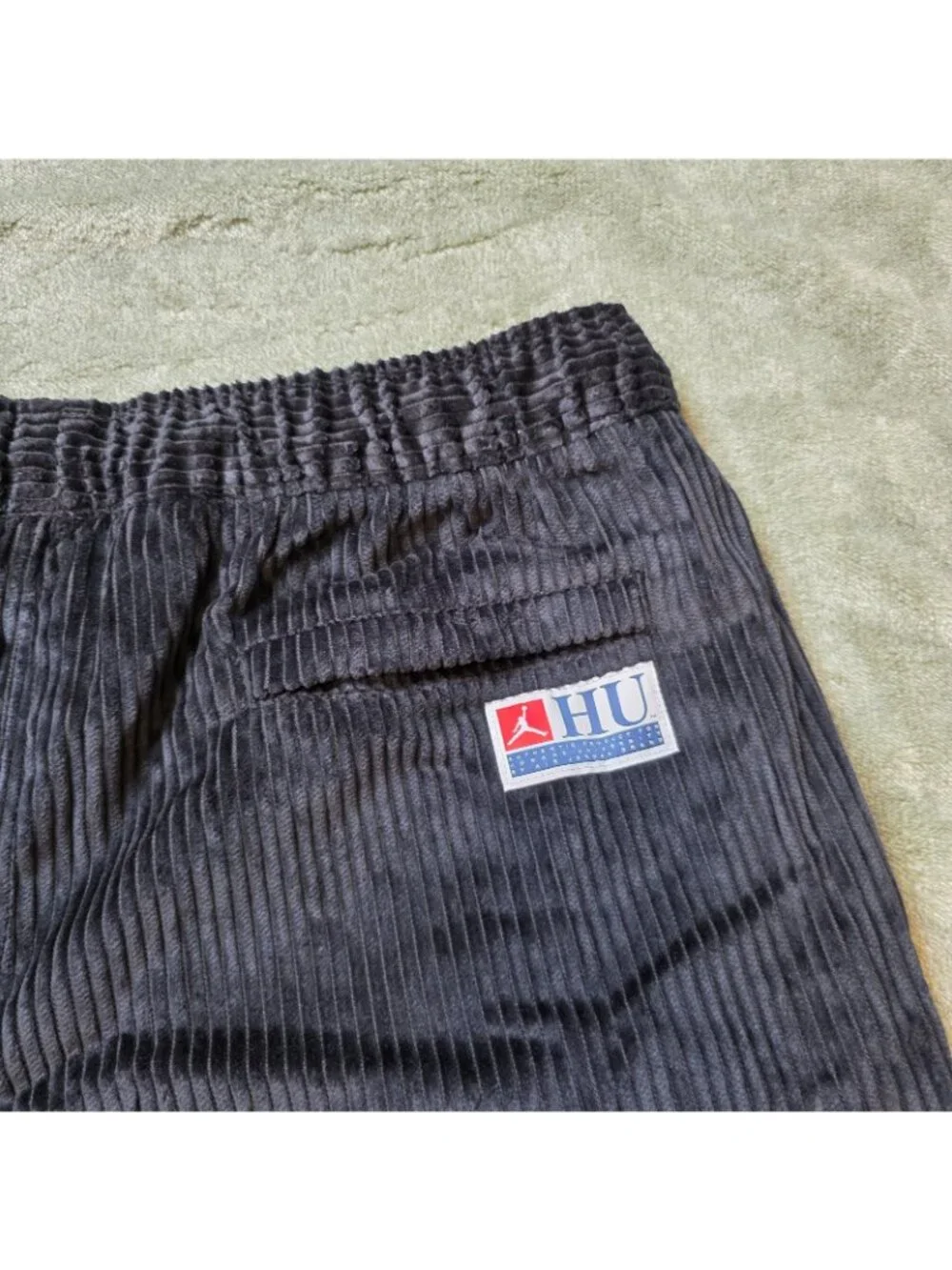 Nike Air Jordan Howard University Diamond Corduroy Shorts HJ5954-010 Size XL